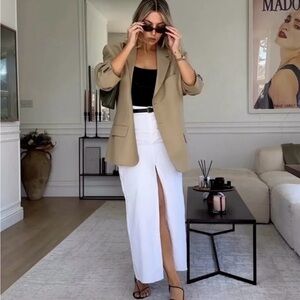 ZARA white denim maxi skirt